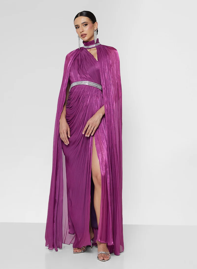 جولدن ابل 2Pcs Set Belted Maxi Dress