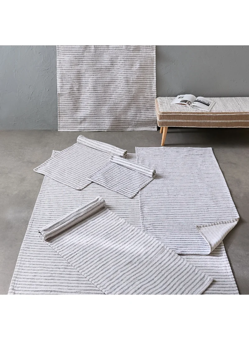 Home Box Allan Snow Recycled Cotton Dhurrie 180 x 60 cm