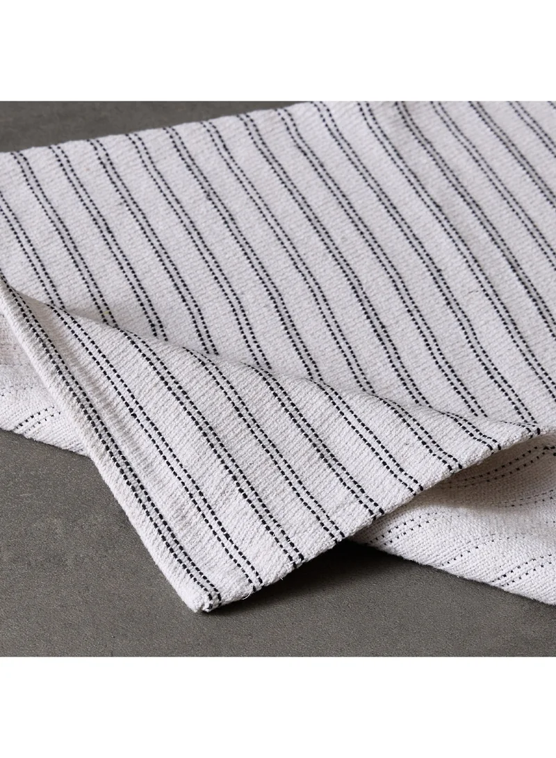 Home Box Allan Snow Recycled Cotton Dhurrie 180 x 60 cm