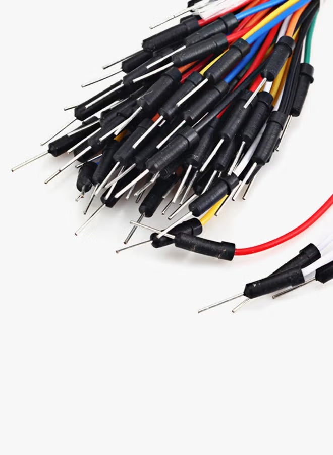 60-Piece Male to Male Flexible Breadboard Jumper Wires Solderless Connector Cables for Arduino and Electronic Projects