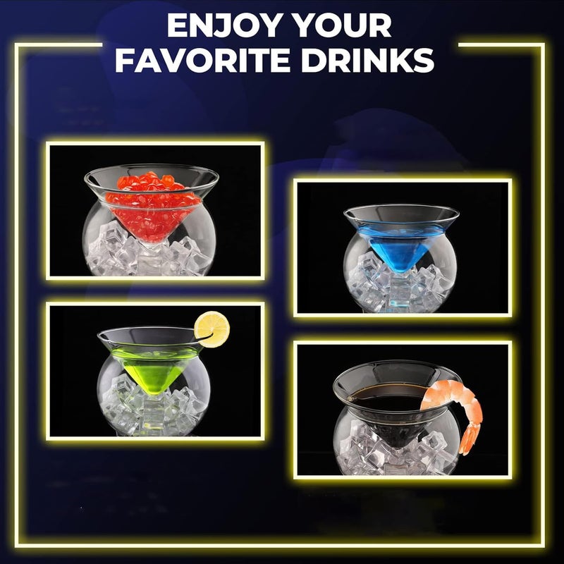 Luckam Stemless Glass, 4 Set 7 Oz Glasses Set Beautiful Elegant Glass, Ideal Gifts for Housewarming, Wedding, Birthday Celebrations - Image 3