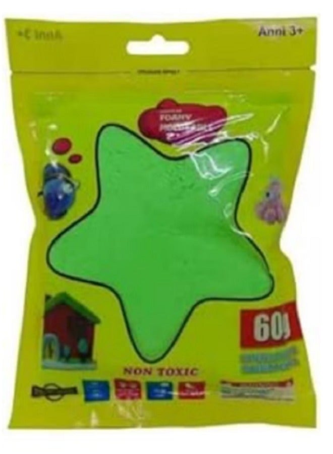 Moldable Foamy Bags 60g Mixed Color Didactic Slime (Green) 