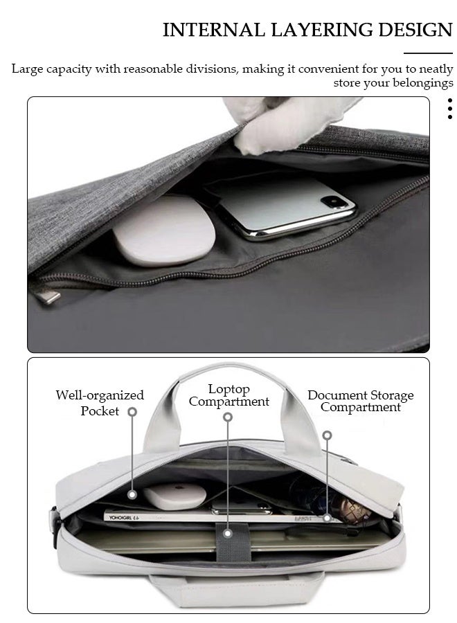 DUNISO Laptop Bag Lightweight Computer Bag Travel Business Briefcase Water Resistance Shoulder Messenger Bag Crossbody Bag for Men and Women Work Office - Image 4