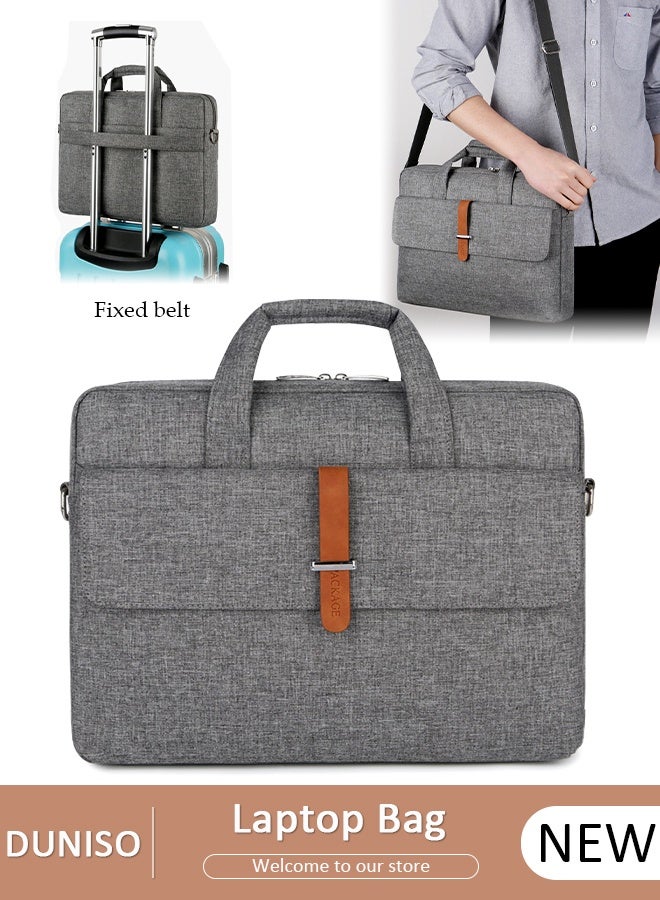 DUNISO Laptop Bag Lightweight Computer Bag Travel Business Briefcase Water Resistance Shoulder Messenger Bag Crossbody Bag for Men and Women Work Office - Image 1