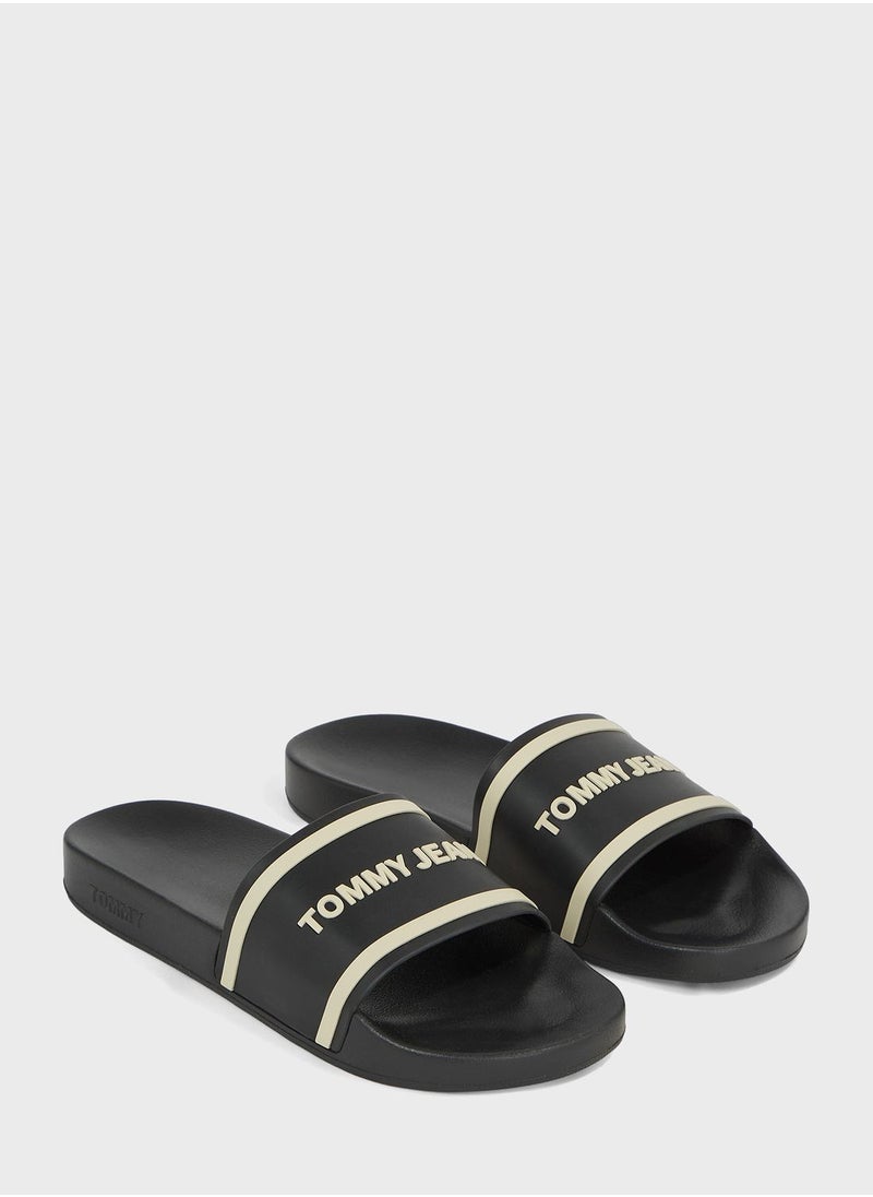 TOMMY JEANS - Logo Pool Slides - Image 1