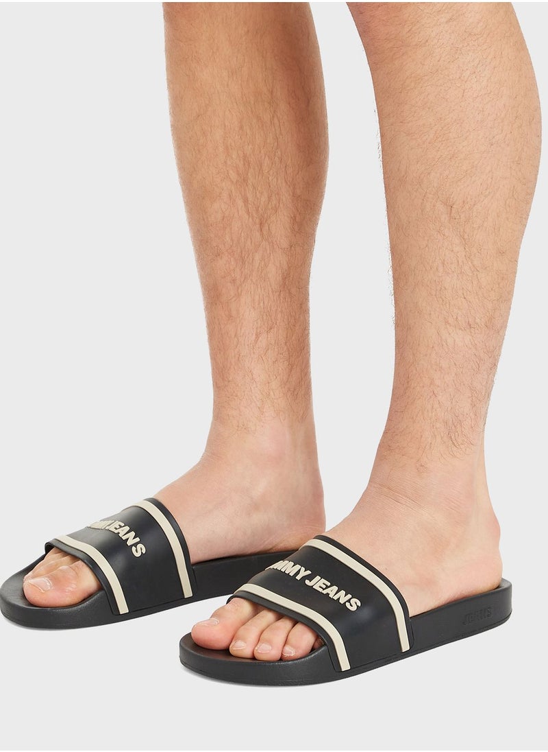 TOMMY JEANS - Logo Pool Slides - Image 1