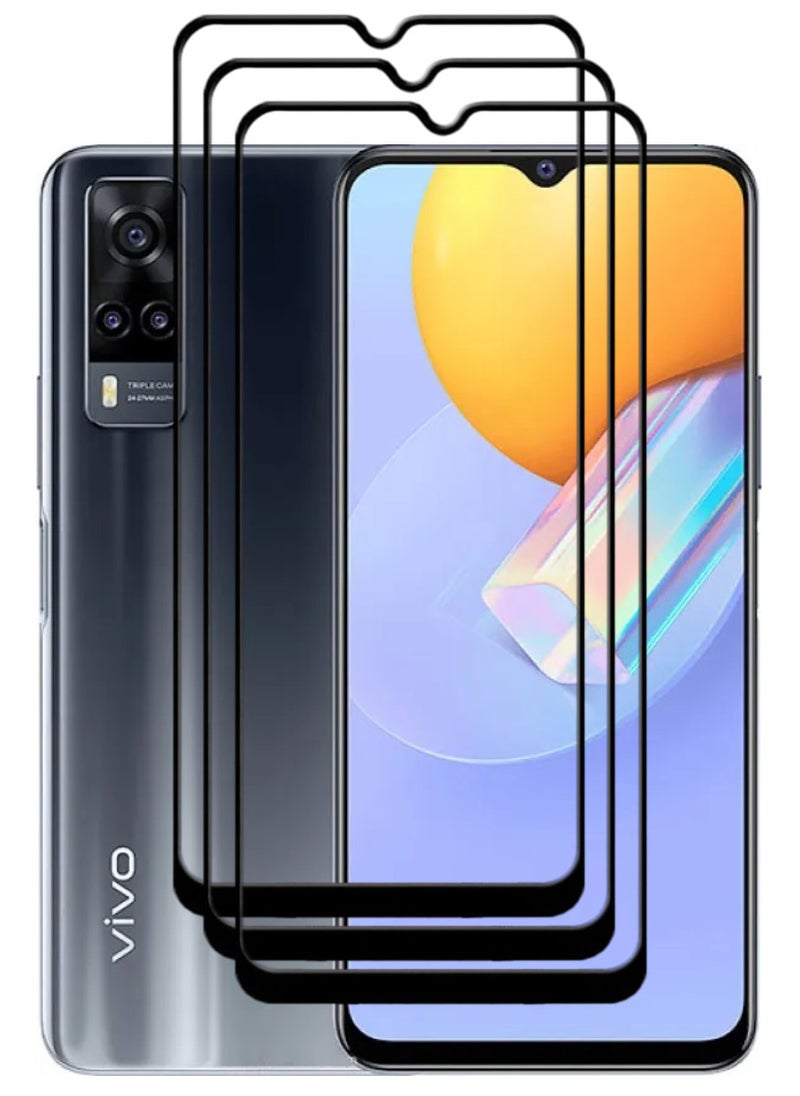 ACLIX 3 Pieces Antistatic ESD Dustproof Premium Quality High Definition Tempered Glass Screen Protector Designed For vivo Y51 (2020) - Image 1