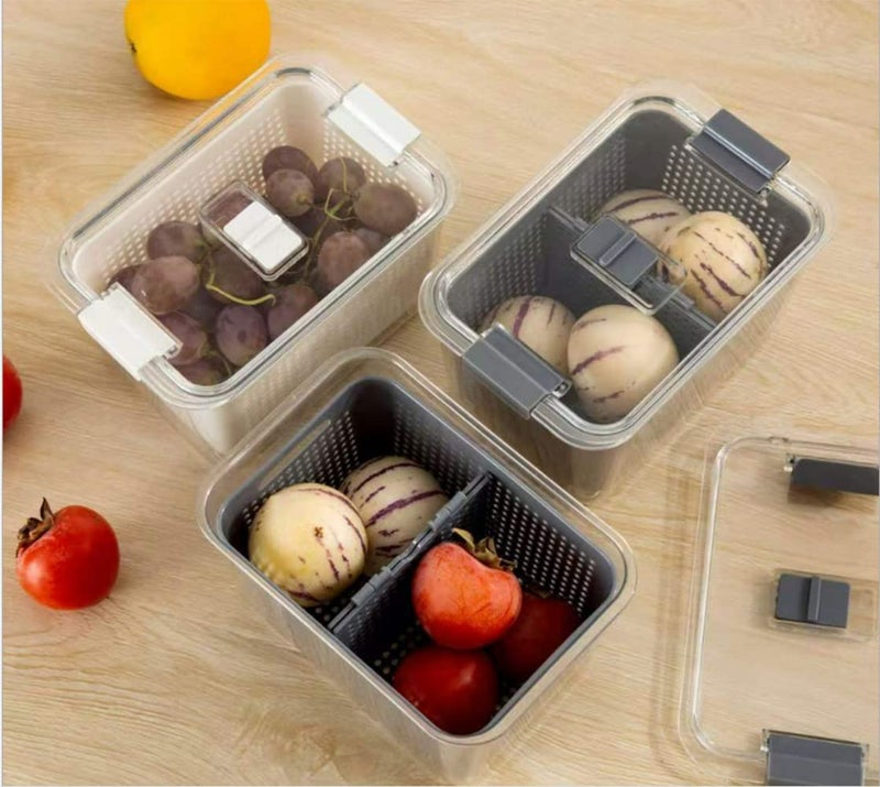 MosQuick® Fridge Container With Divider, Plastic - Image 1