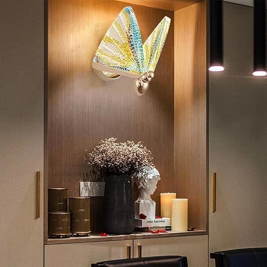 kinis Creative with Golden Deer Led Wall Lamp for Wall/Led Wall Light/Led Wall Scone to décor Your Home/Living Room/Bedroom/Cafe, Round Shape, (3 Color in One) Yellow, White and Natural White - Image 1