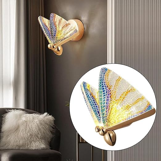 kinis Creative with Golden Deer Led Wall Lamp for Wall/Led Wall Light/Led Wall Scone to décor Your Home/Living Room/Bedroom/Cafe, Round Shape, (3 Color in One) Yellow, White and Natural White - Image 5