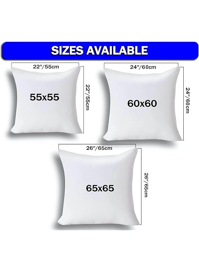 erorex - Bedding Throw Pillows Insert Pack Of 2 White 22 X 22 Inches Bed And Couch Pillows Indoor Decorative Pillows Cushion Stuffer Inserts Anti Allergy Cotton Blend Fabric 22 - Image 1