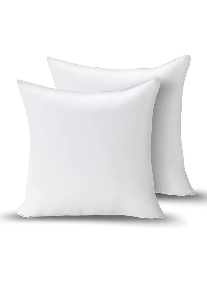 erorex - Bedding Throw Pillows Insert Pack Of 2 White 22 X 22 Inches Bed And Couch Pillows Indoor Decorative Pillows Cushion Stuffer Inserts Anti Allergy Cotton Blend Fabric 22 - Image 1