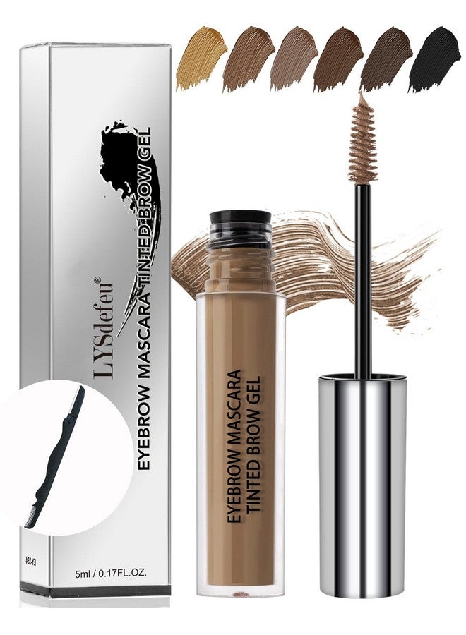 LYSdefeu Waterproof Tinted Brow Gel- Long Lasting SmudgeProof Liquid Eyebrow Makeup, Eyebrow Mascara Tinted Brow Glue, Eye Brow Filler, Volumizing Enhance Brow Mascara,With Brow Razor,Gift for Women- 03Brown - Image 1