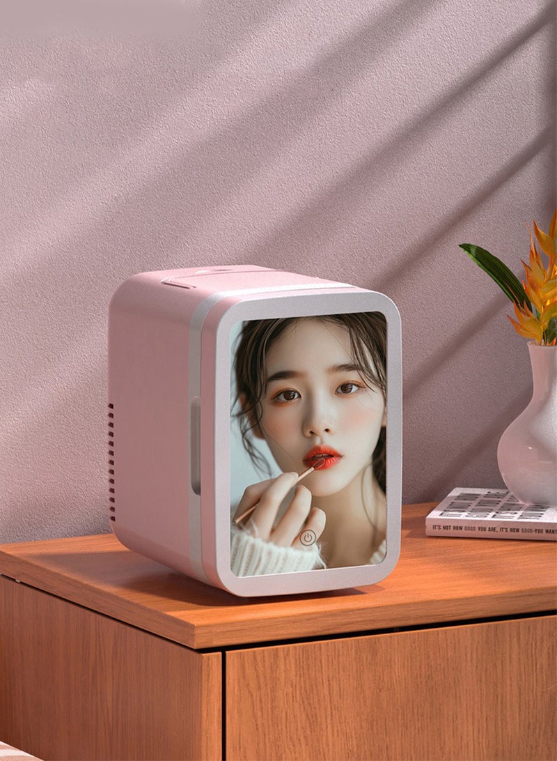 Generic 4L Mini Fridge with mirror, Portable Cooler Fridge for Car, Office, Bedroom, Compact Car Refrigerators for Food, Drinks, Travel or Cool Small Makeup Fridge for Cosmetics, Skin Care and Food  - Image 2