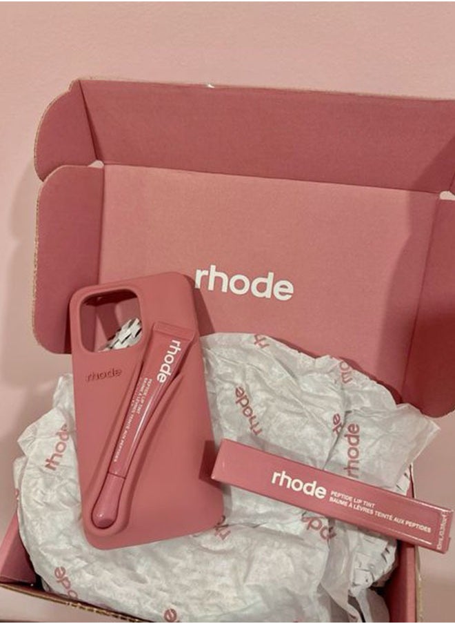 rhode - Phone Case with Peptide Salty Tan Lip Tint, Protective Mobile Cover for iPhone 15-16 Pro & Pro Max with Lip Gloss Holder for Stylish Touch-Ups On the Go - Image 1