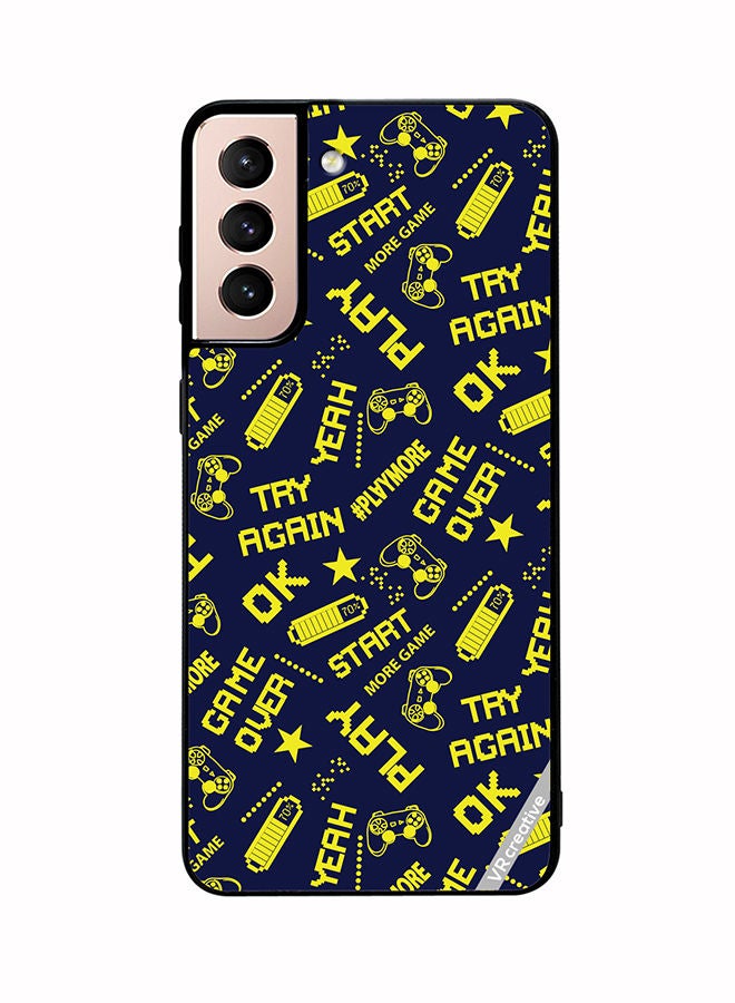 VR CREATIVE Protective Case Cover For Samsung Galaxy S21 Plus 5G Pixel Game Style Design Multicolour - Image 1