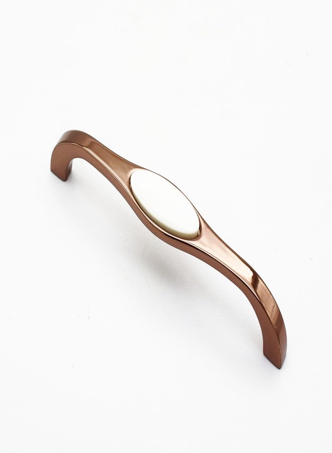 RAB Handle Zinc-Korean Solid Surface, for Door, Window, Drawer/Cabinet/Wardrobe, Kitchen and Office, Furniture Handle (Code:- Hand 303, Finish:- Rose Gold-White, Size:- 160mm, Pack of 1 PCS) - Image 1