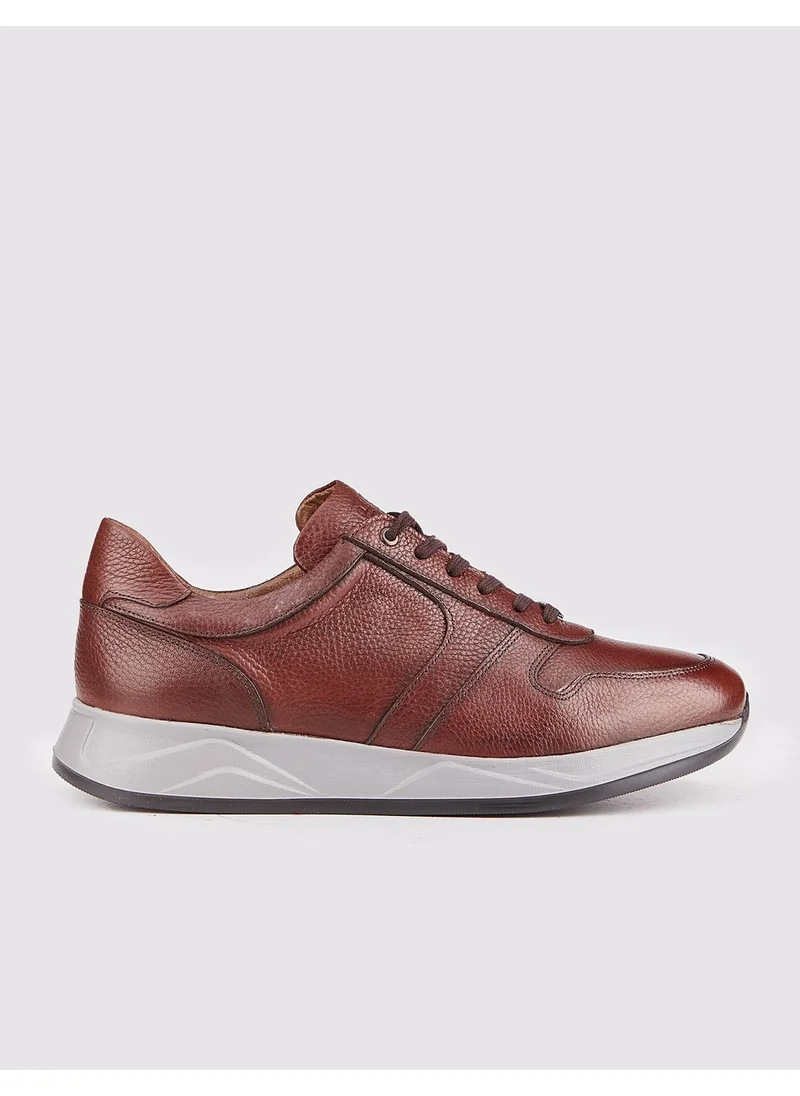 كاباني Leather Tan Lace-up Men's Sports Shoes