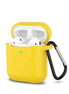 Generic Case for AirPods Silicone AirPods Accessories Cover Compatiable with Apple AirPods Wireless Charging Case (Yellow) (Yellow)  - Image 2