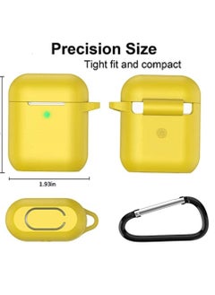 Generic Case for AirPods Silicone AirPods Accessories Cover Compatiable with Apple AirPods Wireless Charging Case (Yellow) (Yellow)  - Image 3