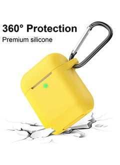 Generic Case for AirPods Silicone AirPods Accessories Cover Compatiable with Apple AirPods Wireless Charging Case (Yellow) (Yellow)  - Image 1