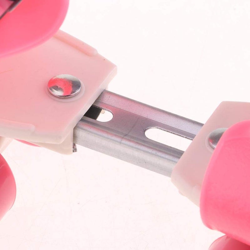 Tec Tavakkal زلاجات رولر يونيكس للشباب للأطفال من عمر 5-15 سنة أحذية تزلج قابلة للتعديل باللون الوردي - Image 2