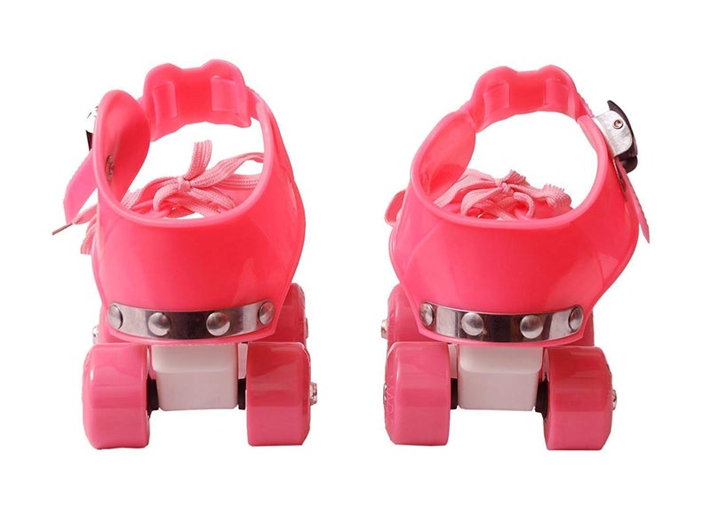 Tec Tavakkal زلاجات رولر يونيكس للشباب للأطفال من عمر 5-15 سنة أحذية تزلج قابلة للتعديل باللون الوردي - Image 1
