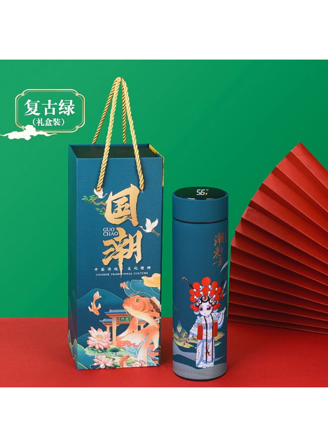 New National Tide 304 Stainless Steel Thermos Cup Business Office Gift Cup Intelligent Digital Display Temperature Straight Body