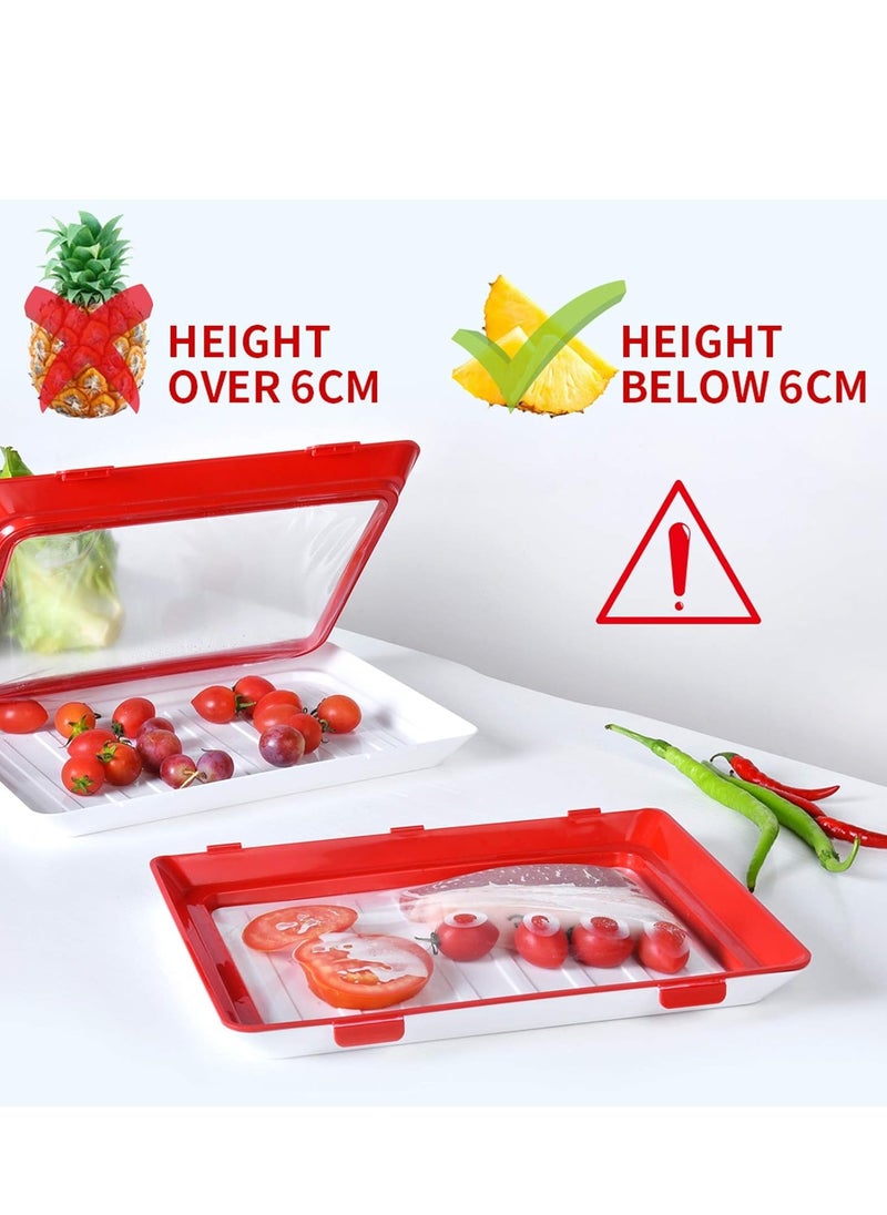 Reko - Food Tray Zero Waste Food Storage Containers Flat Reusable Freezer Food Preservation Tray Space Food Savers, Keeper Freezer Meal Trays - Multicolor - Image 1