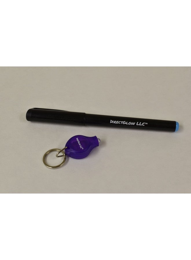 DirectGlow LLC Directglow Invisible Uv Ink Marker Pen With Ultraviolet Led Keychain Blacklight - Image 2