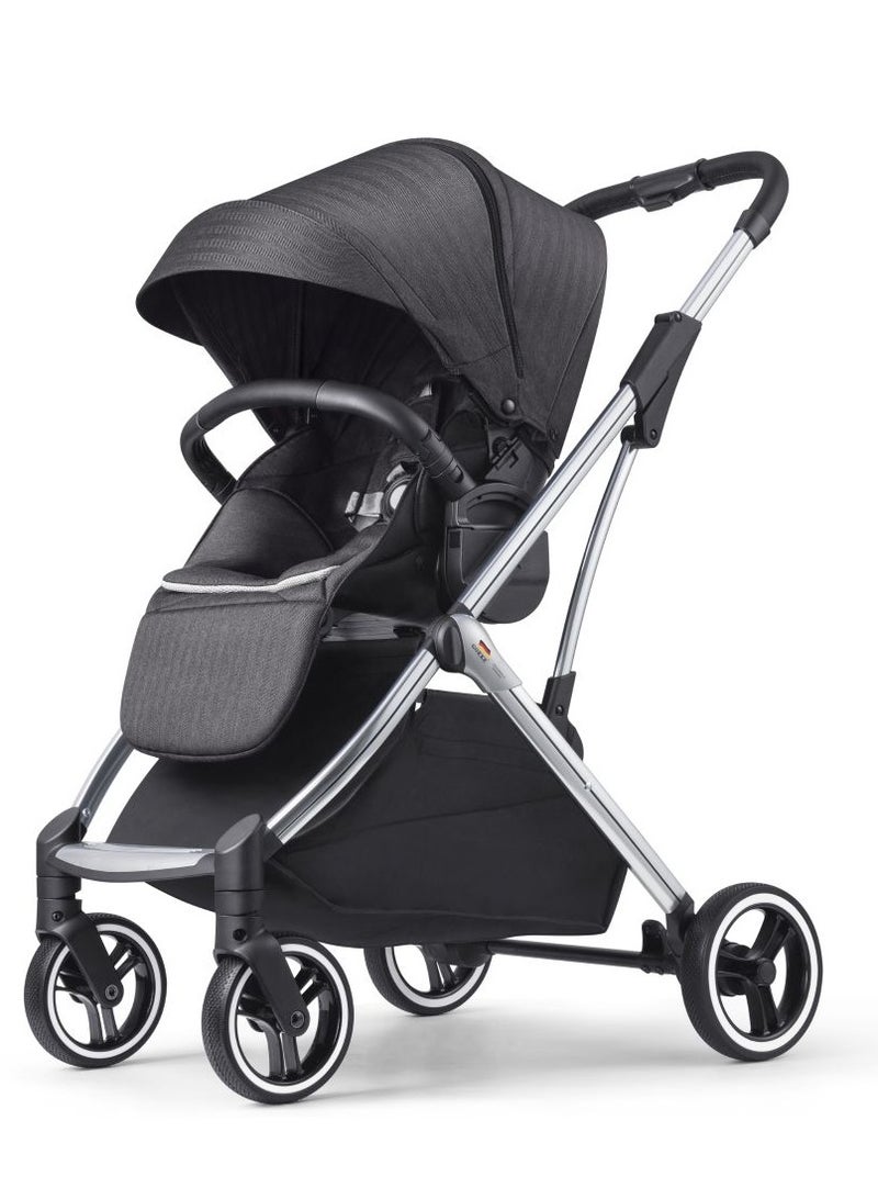 GOKKE Reversible Baby Stoller,  5 Point Safety Harness, Compact Fold,  Forward & Rear Facing, 0-36 Months, Black - B108BL - Image 1