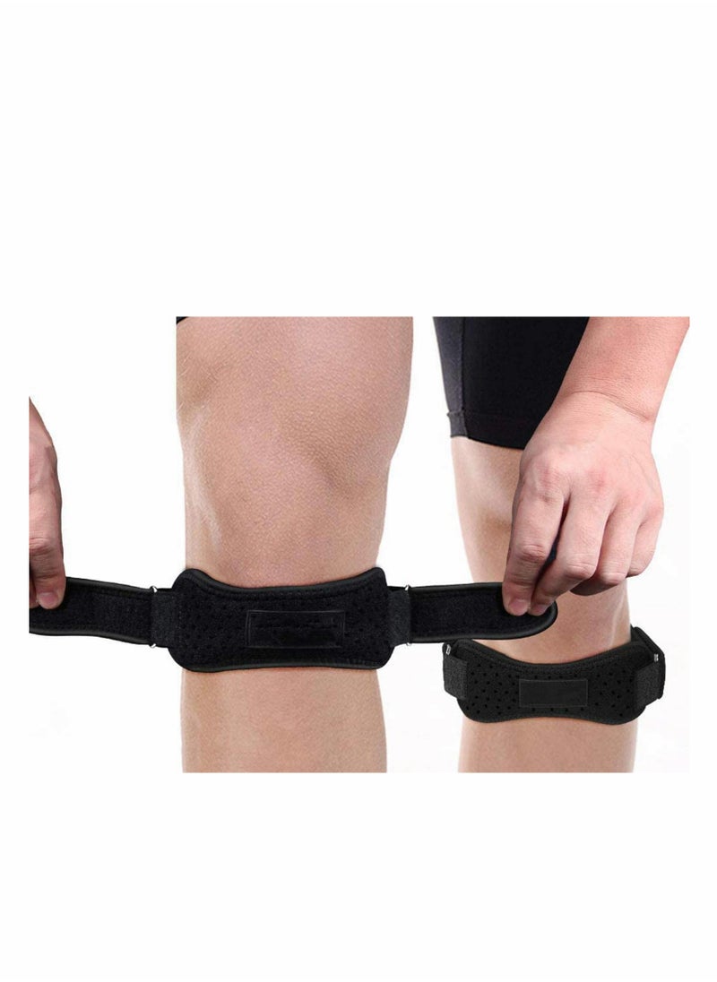 Excefore - Patella Strap Knee Brace Support, 2 Pack Knee Brace for Arthritis, ACL, Running, Basketball, Meniscus Tear, Sports, Athletic Best Knee Brace for Hiking, Soccer, Volleyball & Squats (2 Pack) - Image 1