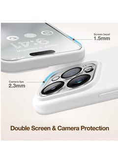 Houmt iPhone 15 Pro Max Case Silicone with 1X Camera Protector+ 1X Screen Protector Compatible with iPhone 15 Pro Max Cover Liquid Soft Silicone Inside Microfiber Lining Slim Thin Protective Case Cover  - Image 5