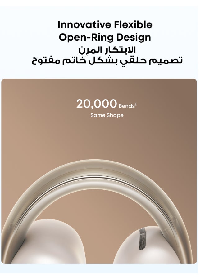 Soundcore AeroClip by Anker, Open-Ear Earbuds, Clip-On Headphones, Adaptive Comfort, Clear Calls with 4 Mics and AI, Stable Fit, 12mm Drivers for Powerful Bass, Hi-Res, Open-Ring Design White - Image 3