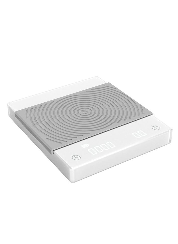 TIMEMORE Mirror Basic Digital Espresso Coffee Scale Kitchen Scale with Auto Timing White - Image 1