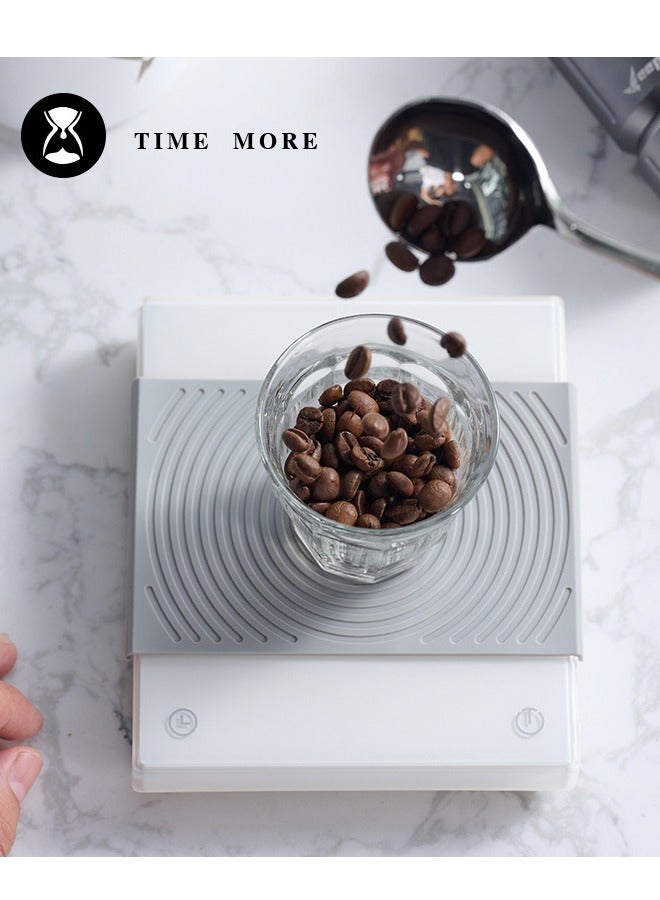 TIMEMORE Mirror Basic Digital Espresso Coffee Scale Kitchen Scale with Auto Timing White - Image 5