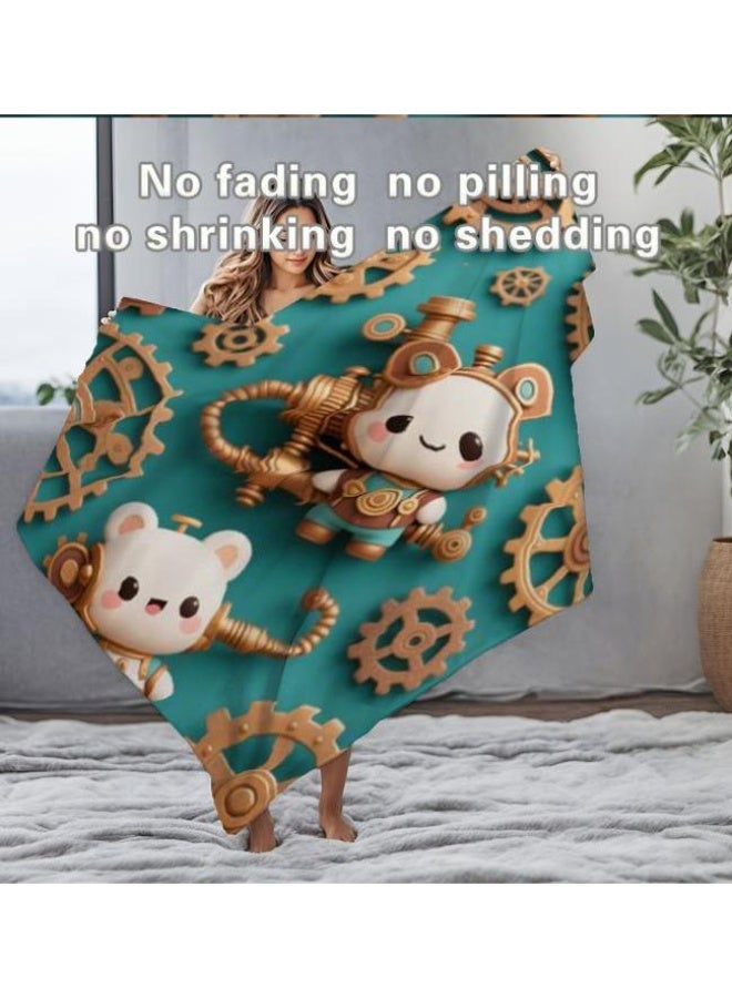 general Baby and children's cartoon flannel thin blanket (warm and comfortable, suitable for sleep, game use) 70cm*100cm - Image 5