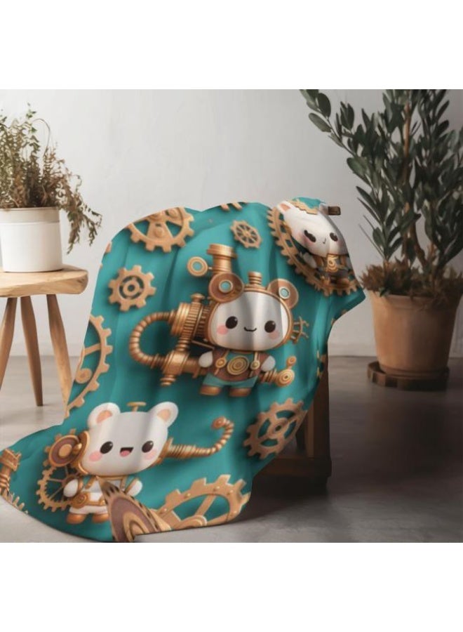 general Baby and children's cartoon flannel thin blanket (warm and comfortable, suitable for sleep, game use) 70cm*100cm - Image 3