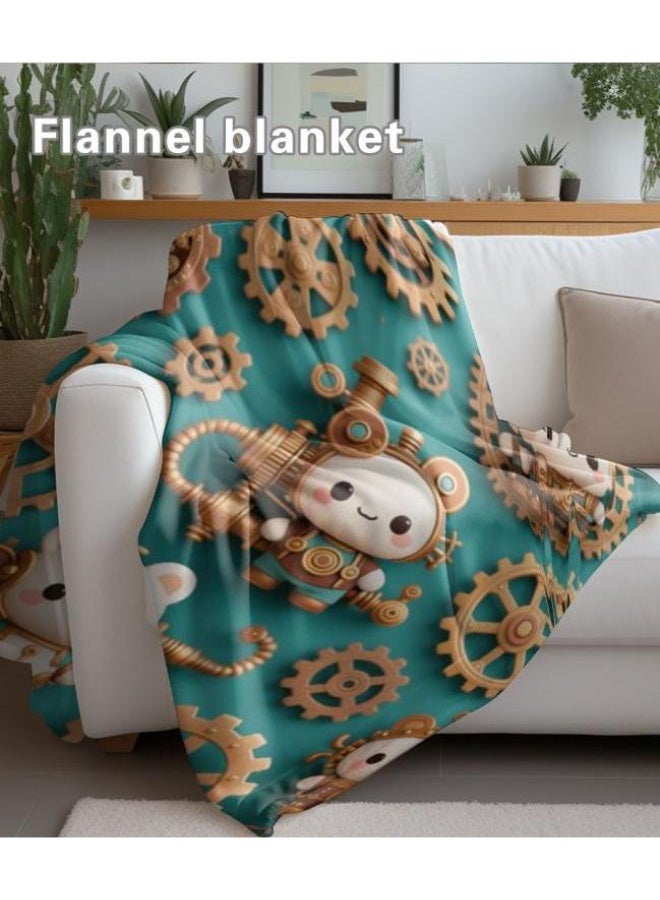 general Baby and children's cartoon flannel thin blanket (warm and comfortable, suitable for sleep, game use) 70cm*100cm - Image 2