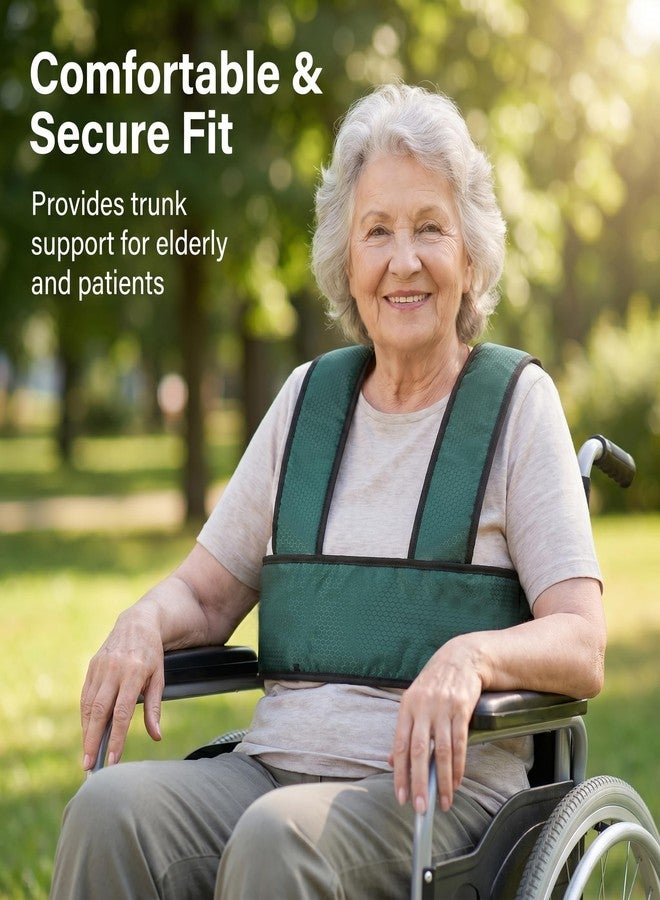 KUAZIDAR Reversible Wear Wheelchair Torso Support Vest with Quick Release Buckle, Breathable Padded Shoulder Harness, Adjustable Chest Support Belt for Elderly - Image 5