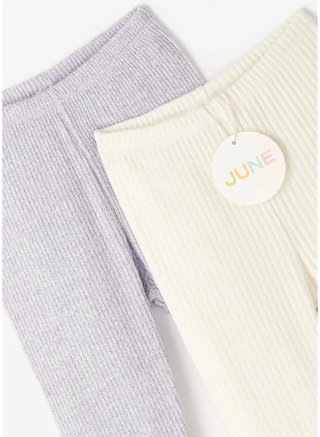 JUNE June Baby Girl Soft Winter 2-Piece Tight Lilac - Ecru