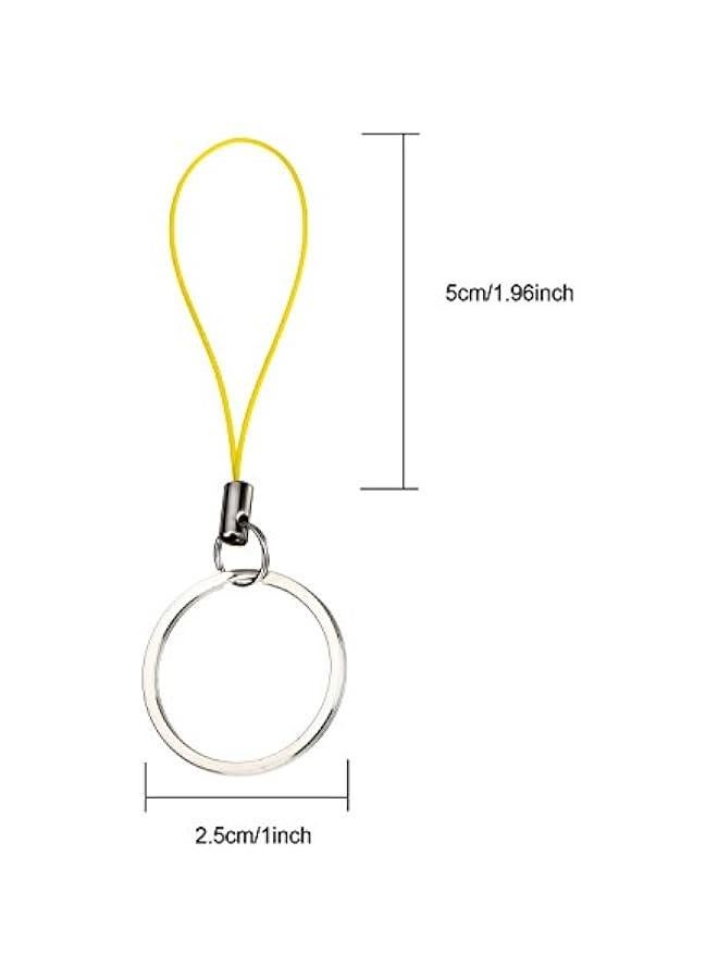 20 Pieces Nylon Flash Drive Lanyard Keyrings with Color Strap for ID Card USB ID Card MP3 Player Keys Cellphone Keychain, 4 Colors  - Image 4