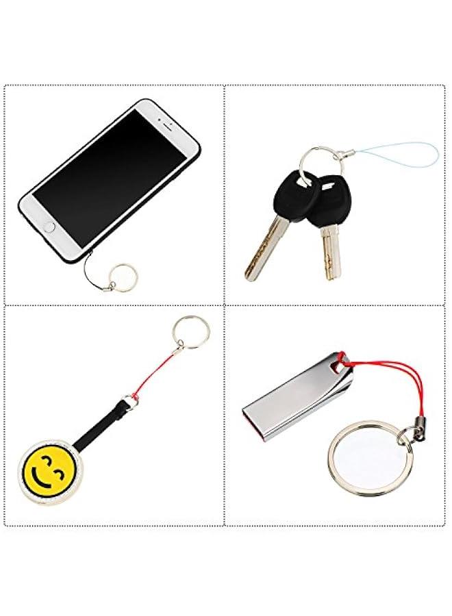 20 Pieces Nylon Flash Drive Lanyard Keyrings with Color Strap for ID Card USB ID Card MP3 Player Keys Cellphone Keychain, 4 Colors  - Image 5