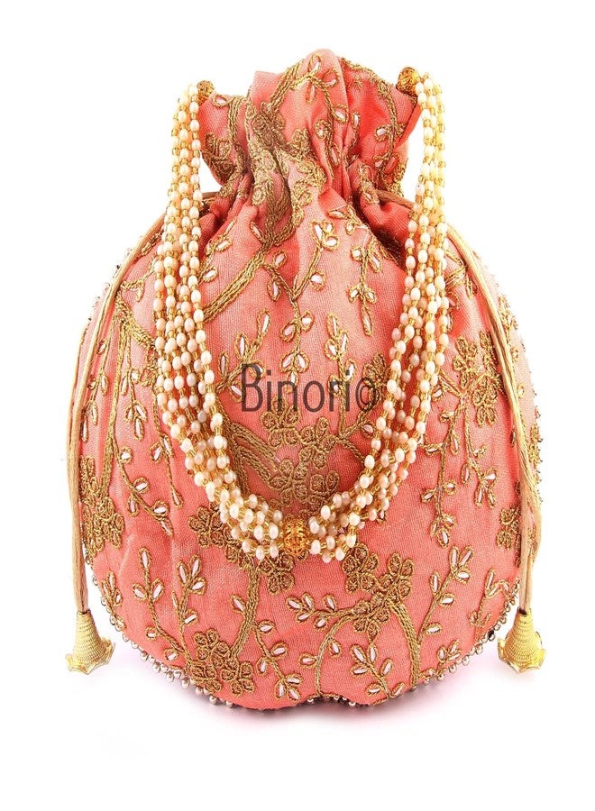 BINORI FASHIONS Rajasthani Style Royal Clutch Silk Batwa Bag Combo Wristlets Ethnic Potli Combo For Women's Zari Work Potli Combo Bridal Potli Combo (Pack of 10 Colors) - Image 5
