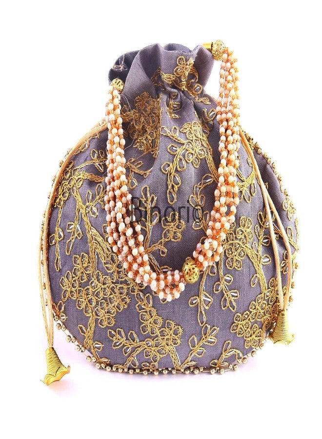 BINORI FASHIONS Rajasthani Style Royal Clutch Silk Batwa Bag Combo Wristlets Ethnic Potli Combo For Women's Zari Work Potli Combo Bridal Potli Combo (Pack of 10 Colors) - Image 4