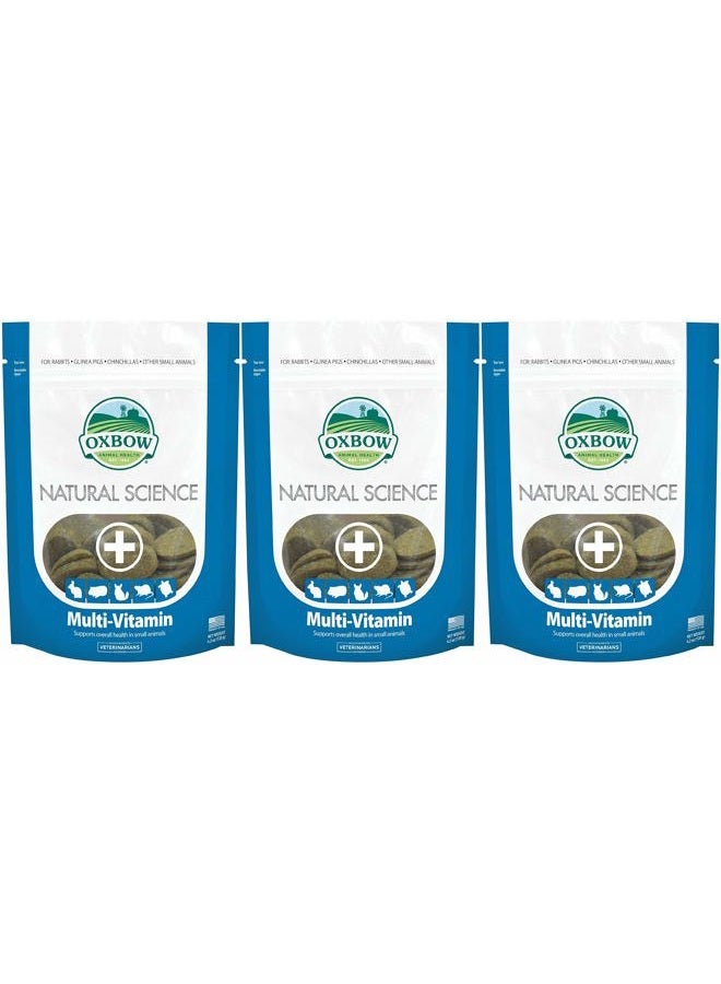 Oxbow 3 Pack of Natural Science Multi-Vitamin Small Animal Supplements, 60 Wafers Each