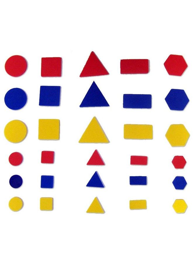 hand2mind Foam Attribute Blocks Student Kit Geometry Set Preschool Learning Manipulatives For Preschool Montessori Math Shapes For Toddlers Home Schooling Materials Prek (Set Of 60 Blocks) - Image 3