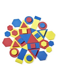 hand2mind Foam Attribute Blocks Student Kit Geometry Set Preschool Learning Manipulatives For Preschool Montessori Math Shapes For Toddlers Home Schooling Materials Prek (Set Of 60 Blocks)  - Image 4