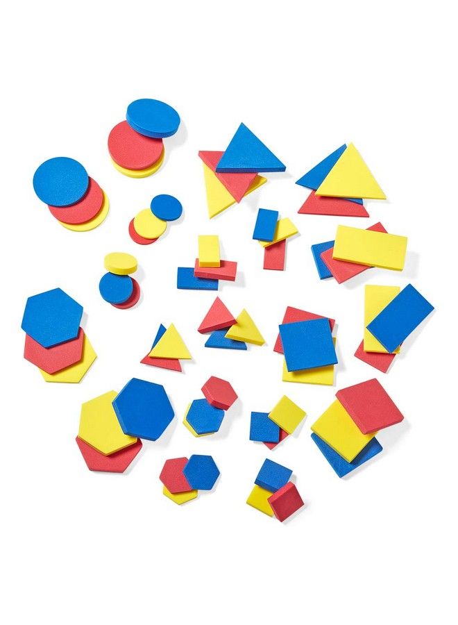 hand2mind Foam Attribute Blocks Student Kit Geometry Set Preschool Learning Manipulatives For Preschool Montessori Math Shapes For Toddlers Home Schooling Materials Prek (Set Of 60 Blocks) - Image 1