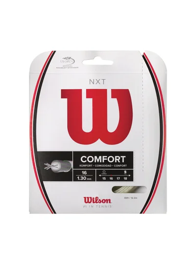 Wilson Nxt Tennis String Gauge 16 (1.3mm) - Set 40 ft / 12.2 m, White